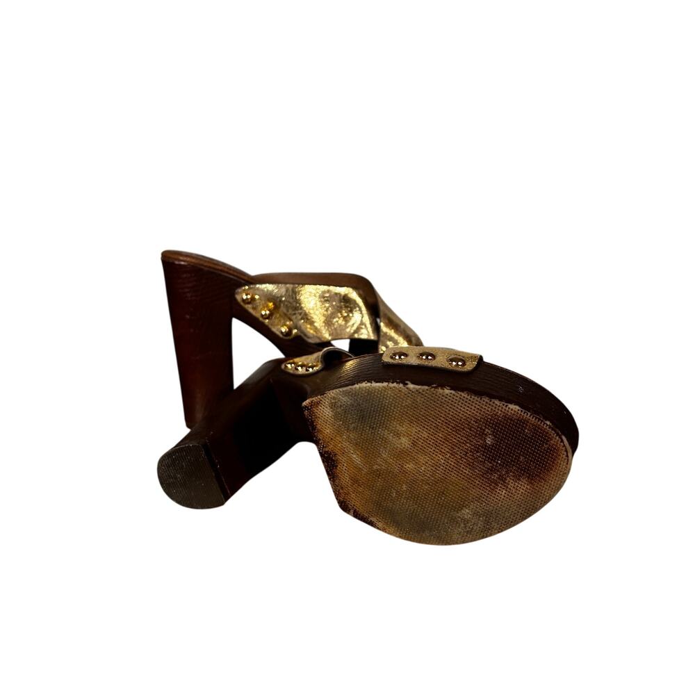 Y2k Gold Platform Clogs - image 2